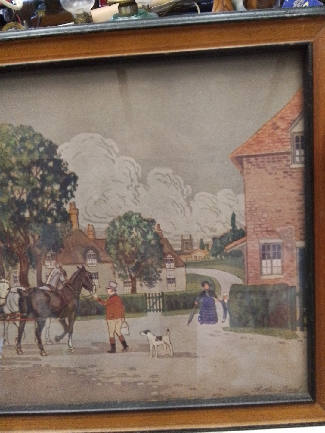Framed “Ye Bird In Hand” Pub/Tavern Print 8 3/4″×6 1/4″