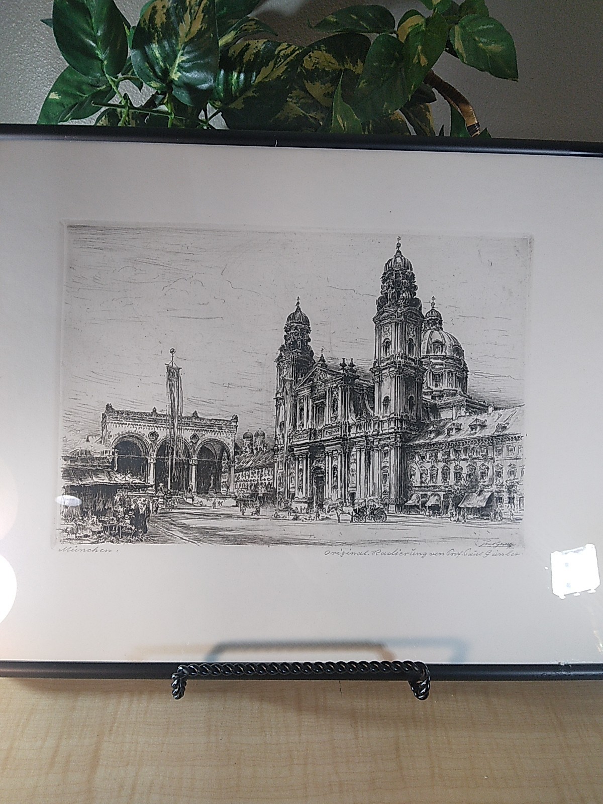 Artist Paul Geissler 1881-1965 Pencil Signed Original Radierung Etching Munchen