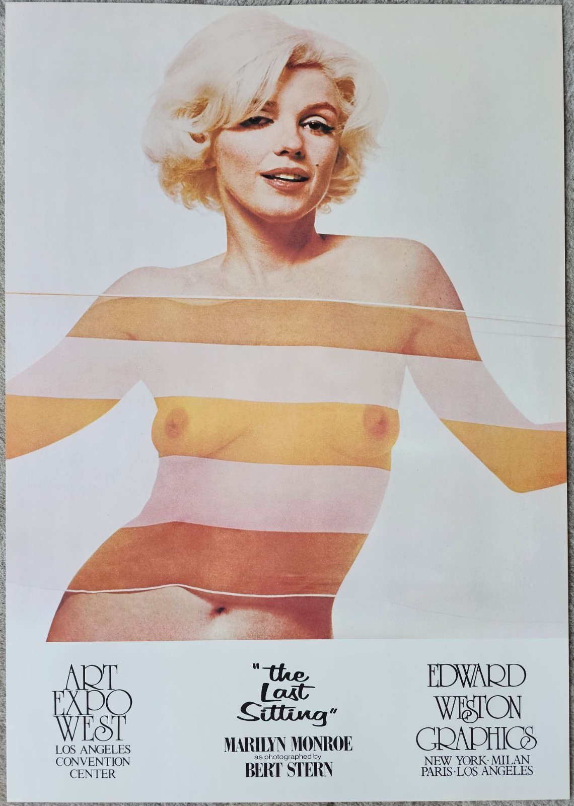 Marilyn Monroe Bert Stern The Last Sitting Edward Weston Collection Poster vtg.