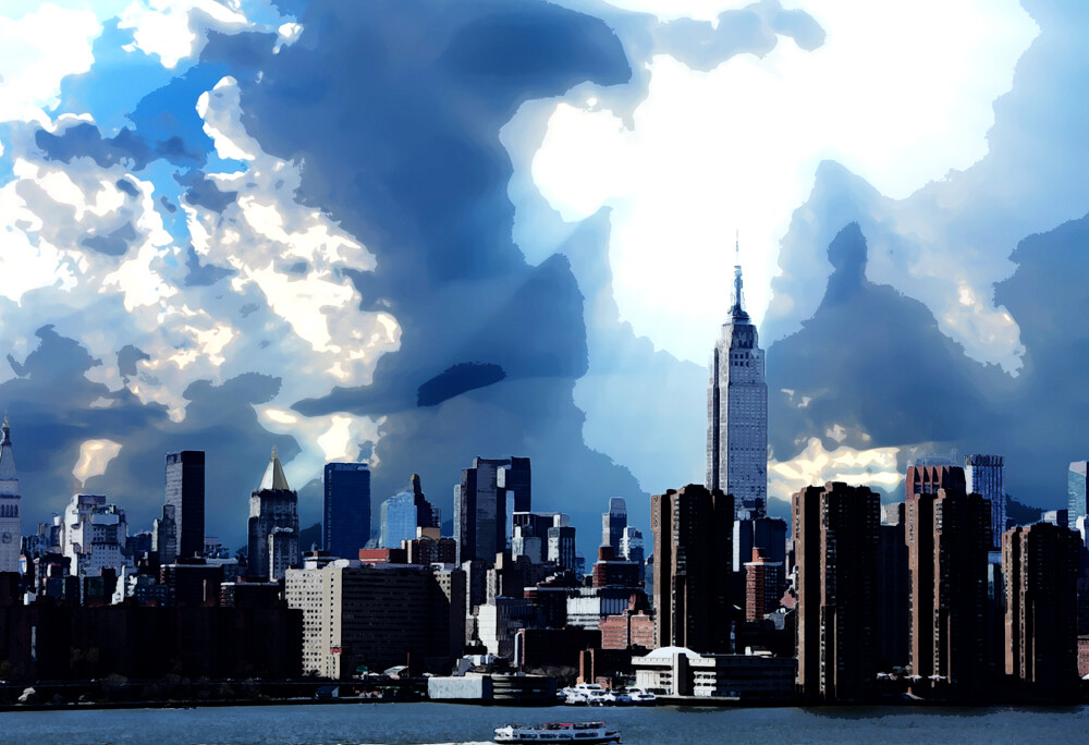 New York City Skyline Art Print 13″ x 19″