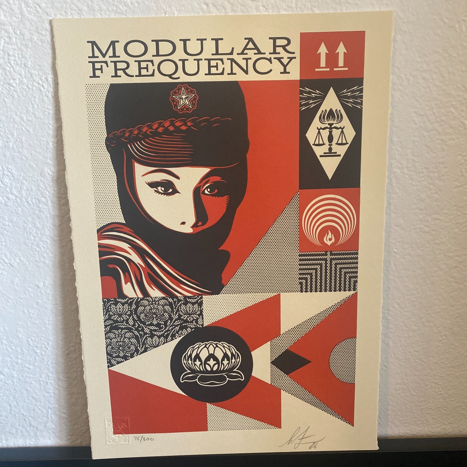 Shepard Fairey Modular Frequency Letterpress Print Obey Giant Limited 76 of 300