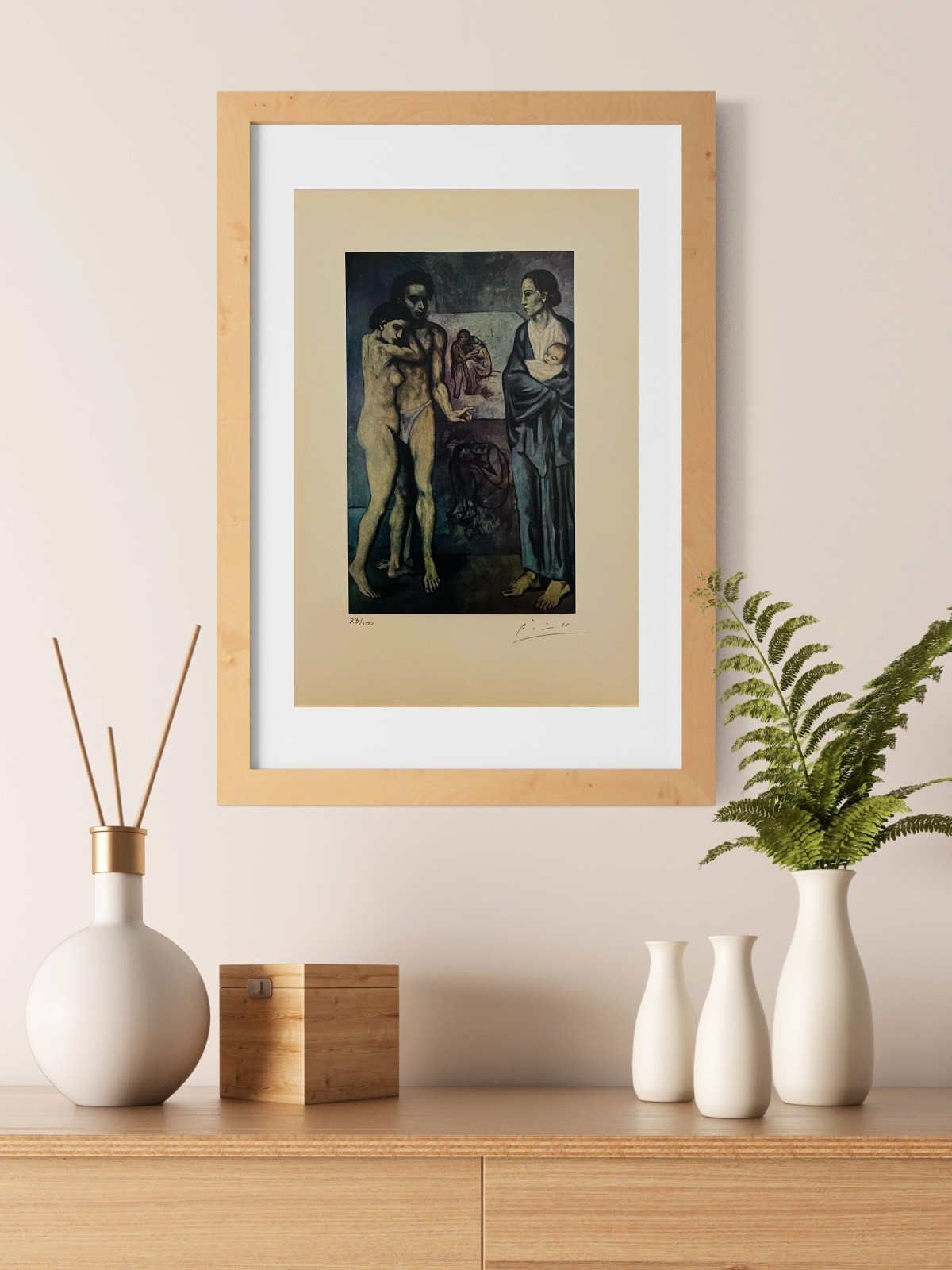 Pablo Picasso, Original Hand-signed Lithograph with COA & Appraisal of $3,500