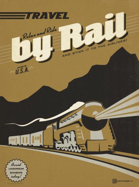 “Travel Train”, digital open ed, Sign – Recreated 24×18