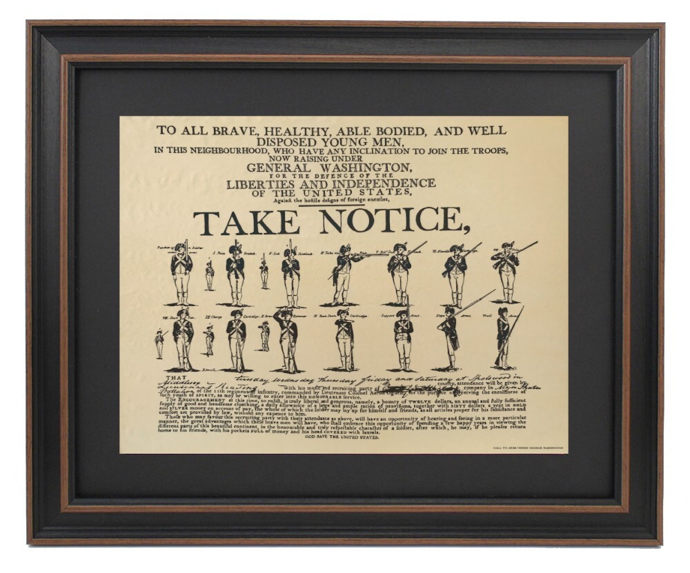 Framed George Washington’s Call to Arms by Patriot Gear Company™