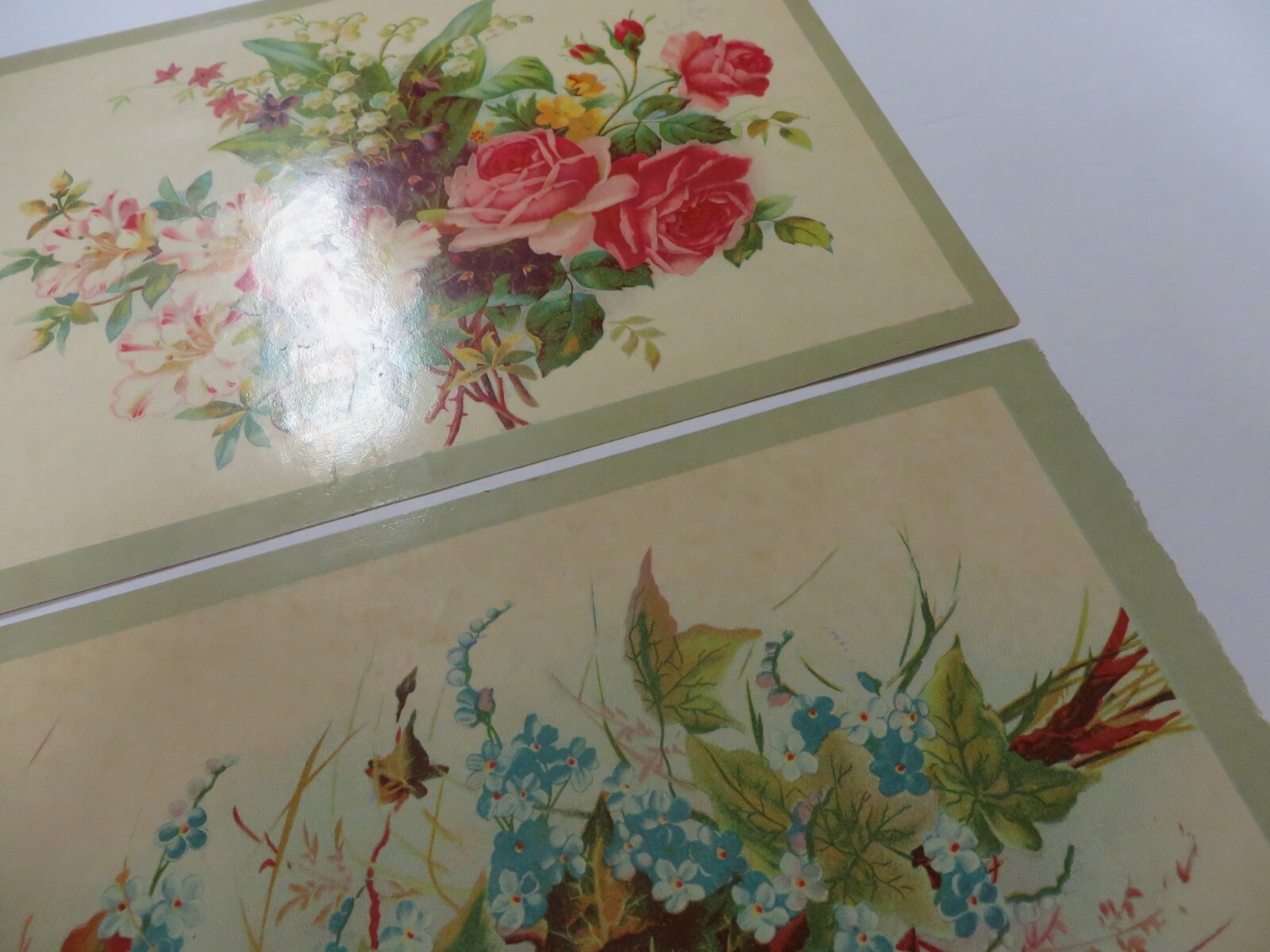 Vintage Early 1900’s Lot of Prints Lithos FLOWER BOUQUETS Flowers 9.5″ x 7.25″