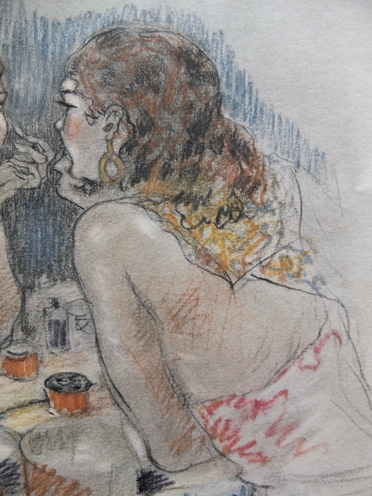 Edouard Chimot 1920’s Color Lithograph Print Signed In Pencil 11 1/8″ X 9″