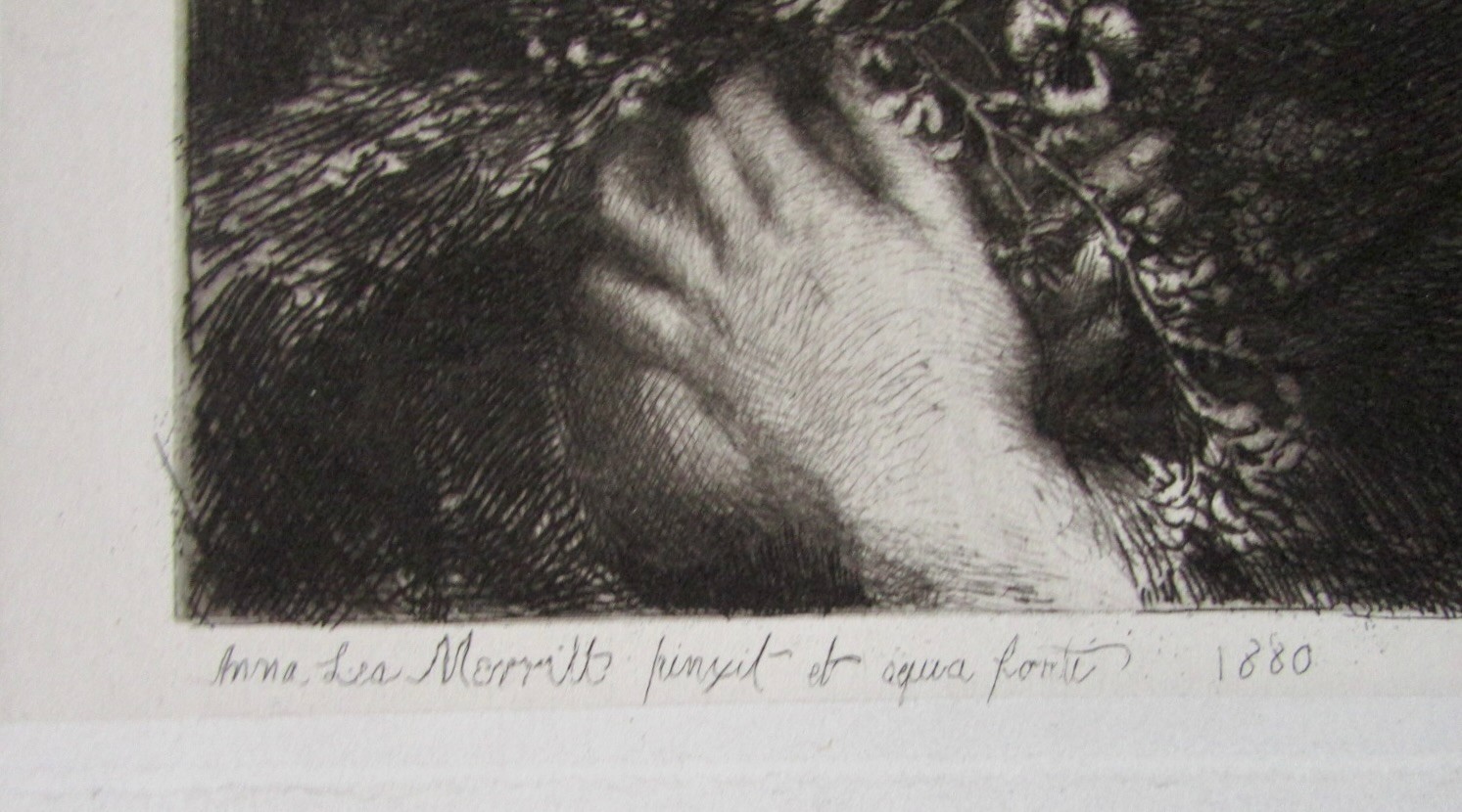 OPHELIA ANNA LEA MERRITT ETCHING 1880 AMERICAN ART REVIEW LIMITED ED. 500 PROOF