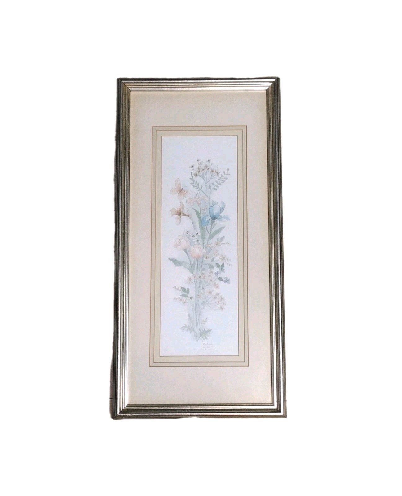 Mary Vincent Bertrand Signed and Numbered Framed Floral Print #964/2900 12″x24