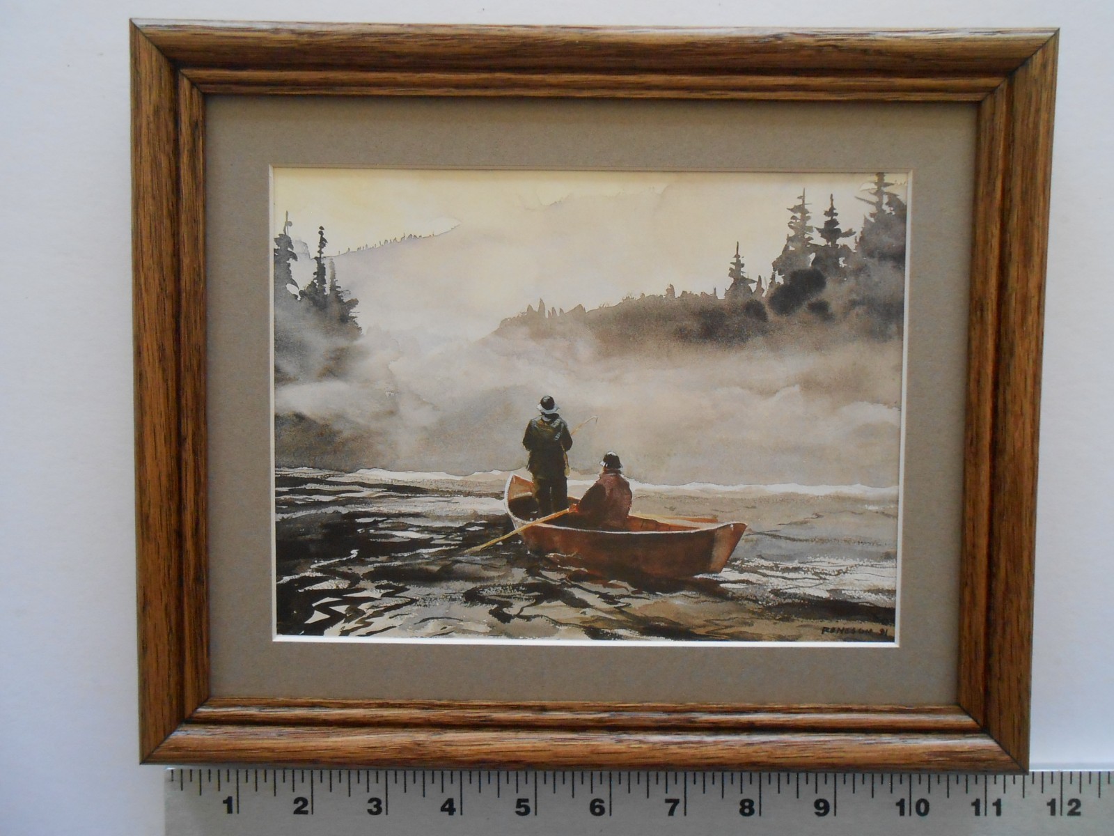 Chet Reneson STEELHEAD FISHING 8×10 framed 2.5 542