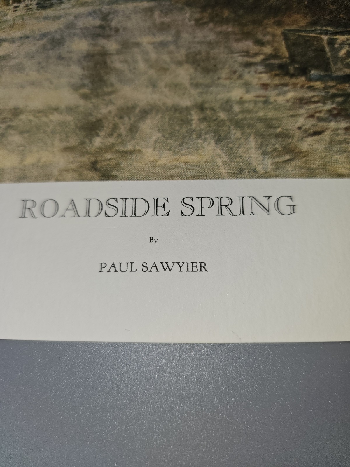 Paul Sawyier 1979 Limited Edition Numbered Print “Roadside Spring” MINT 10.5×7″