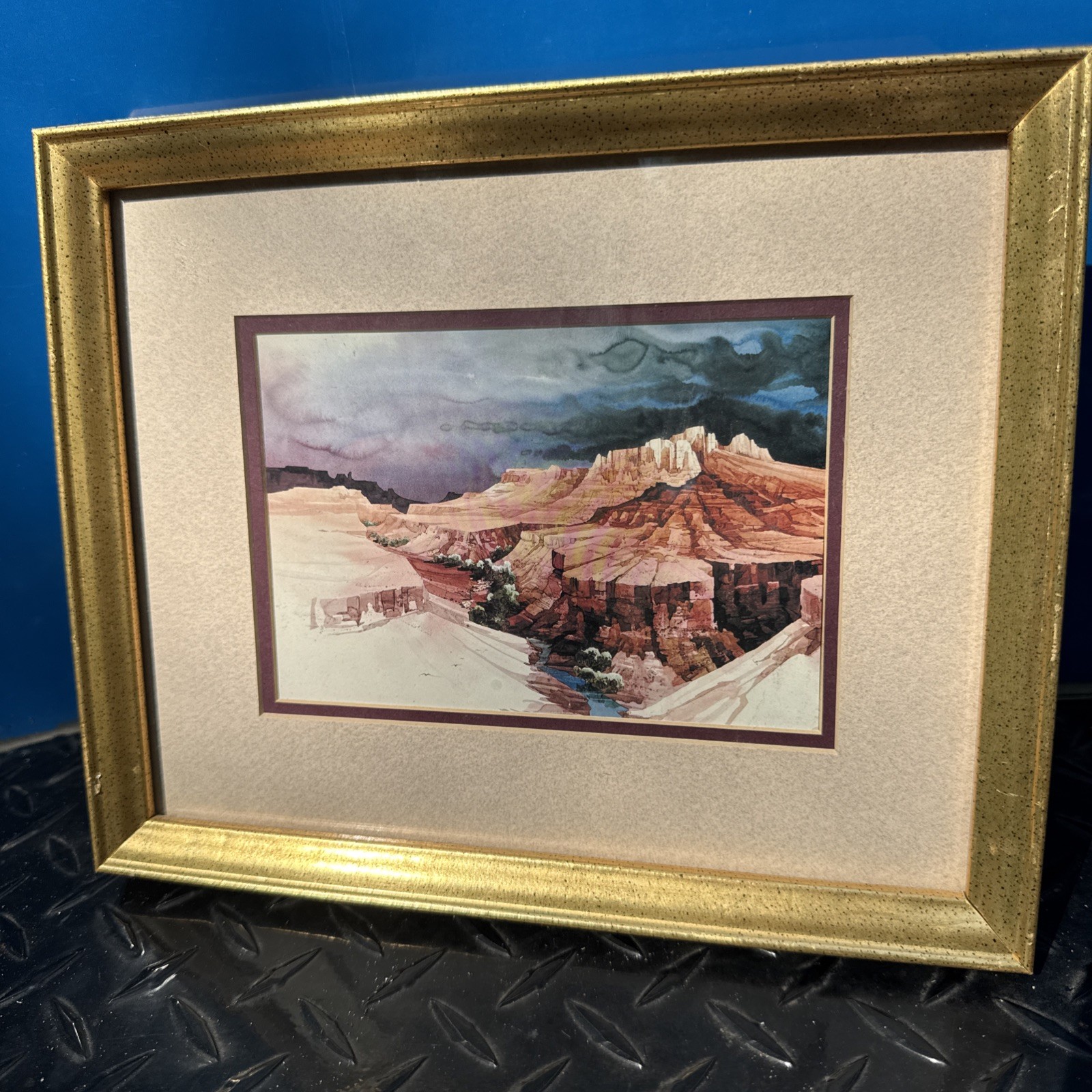 MICHAEL ATKINSON Lithograph Print EMERALD MESA 8″ southwest desert