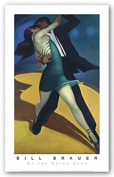RETRO ART PRINT At the China Club by Bill Brauer