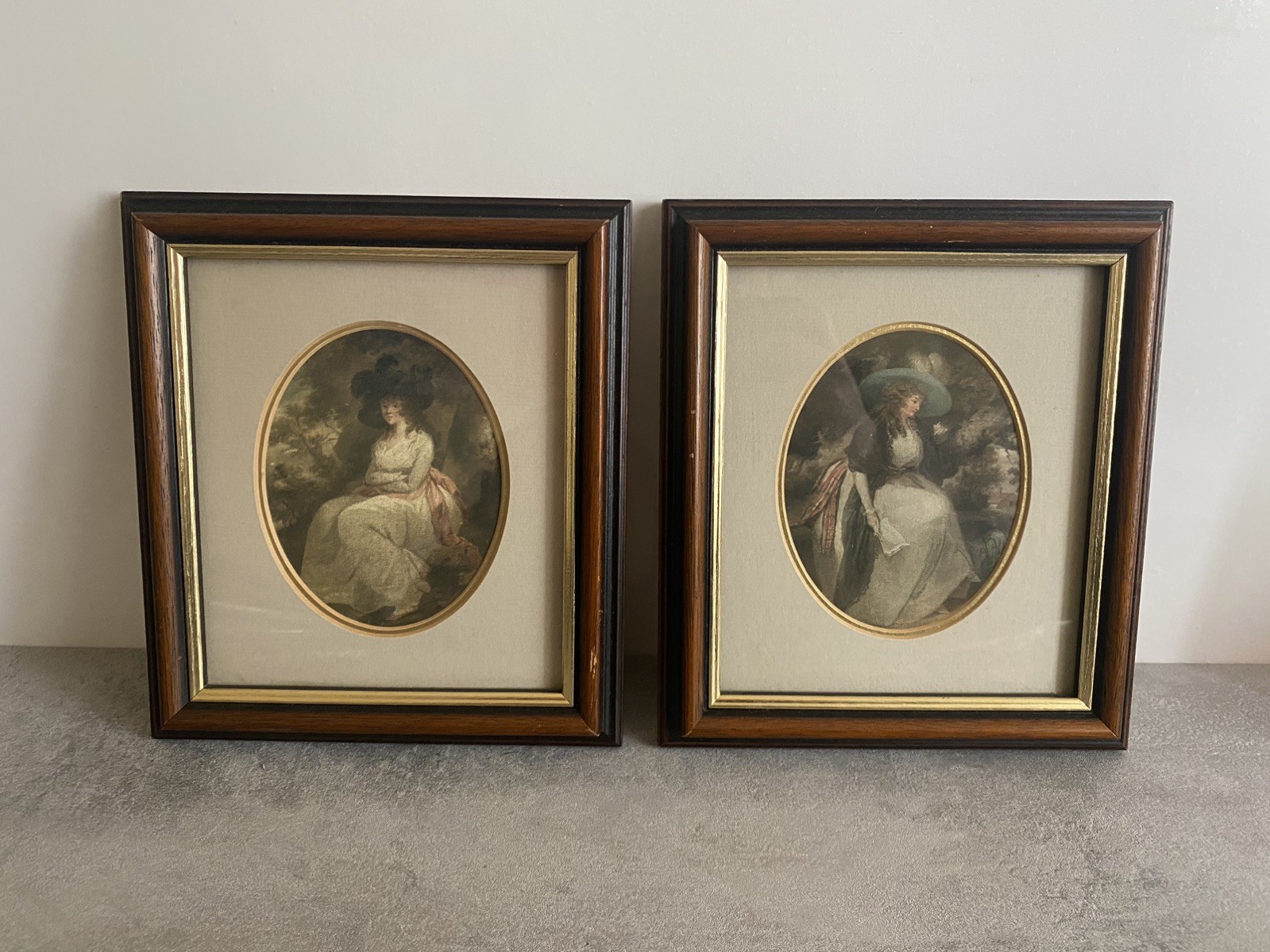 Pair Of Framed Prints By George Morland – Caroline & The Love Letter 19cm x 22cm