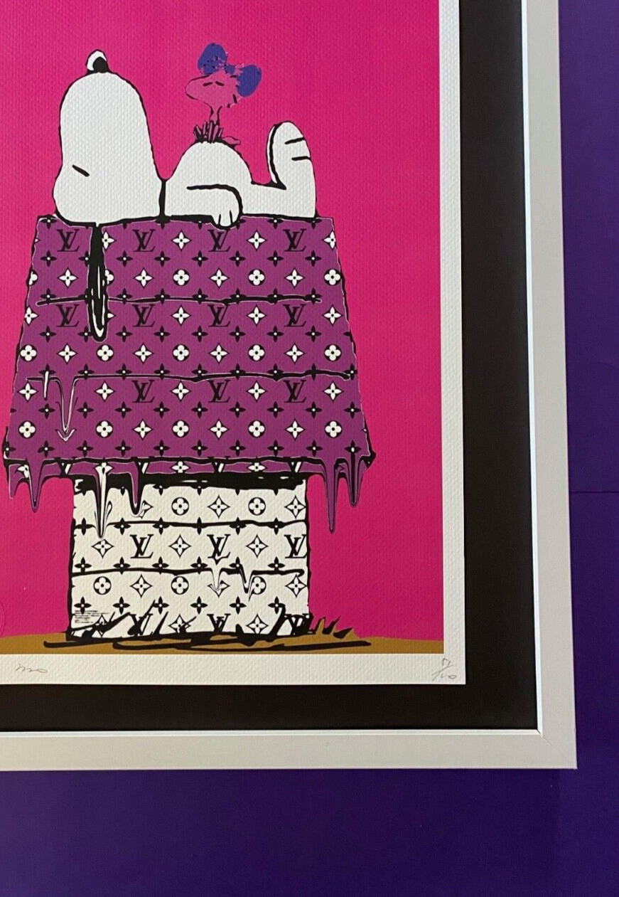 Death NYC LG Framed 16x20in Pop Art Original Certified / Snoopy Murakami LV 2