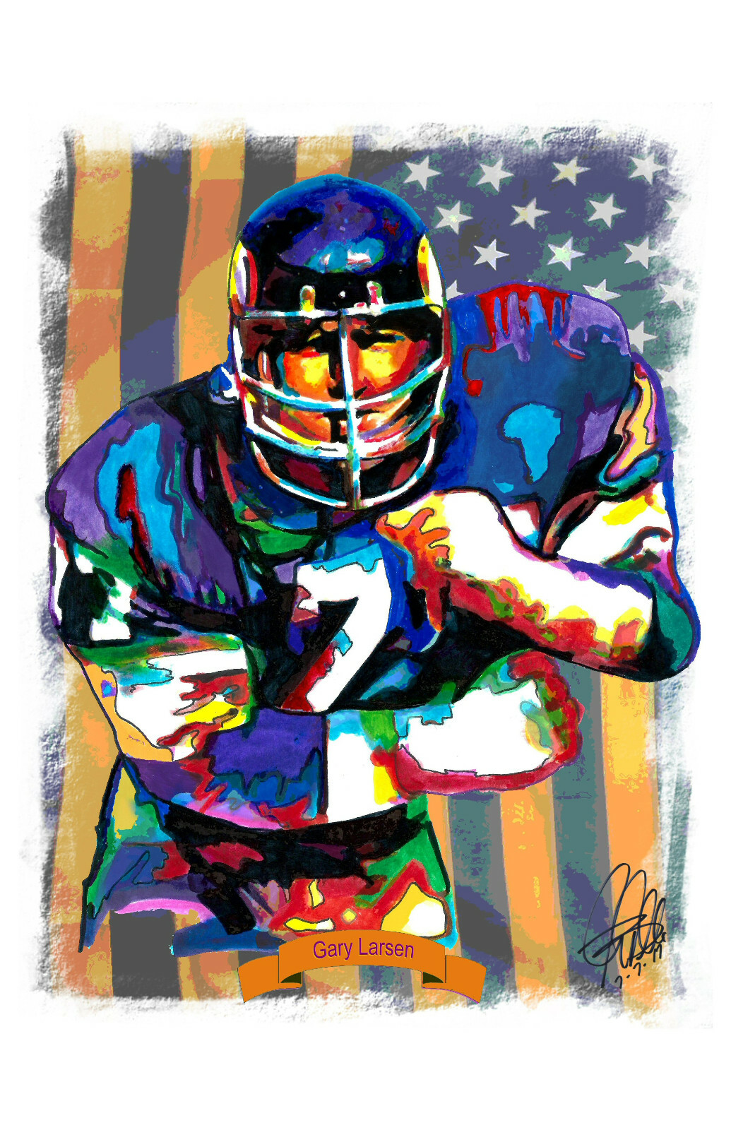 Gary Larsen Minnesota Vikings Football Poster Print Wall Art 11×17