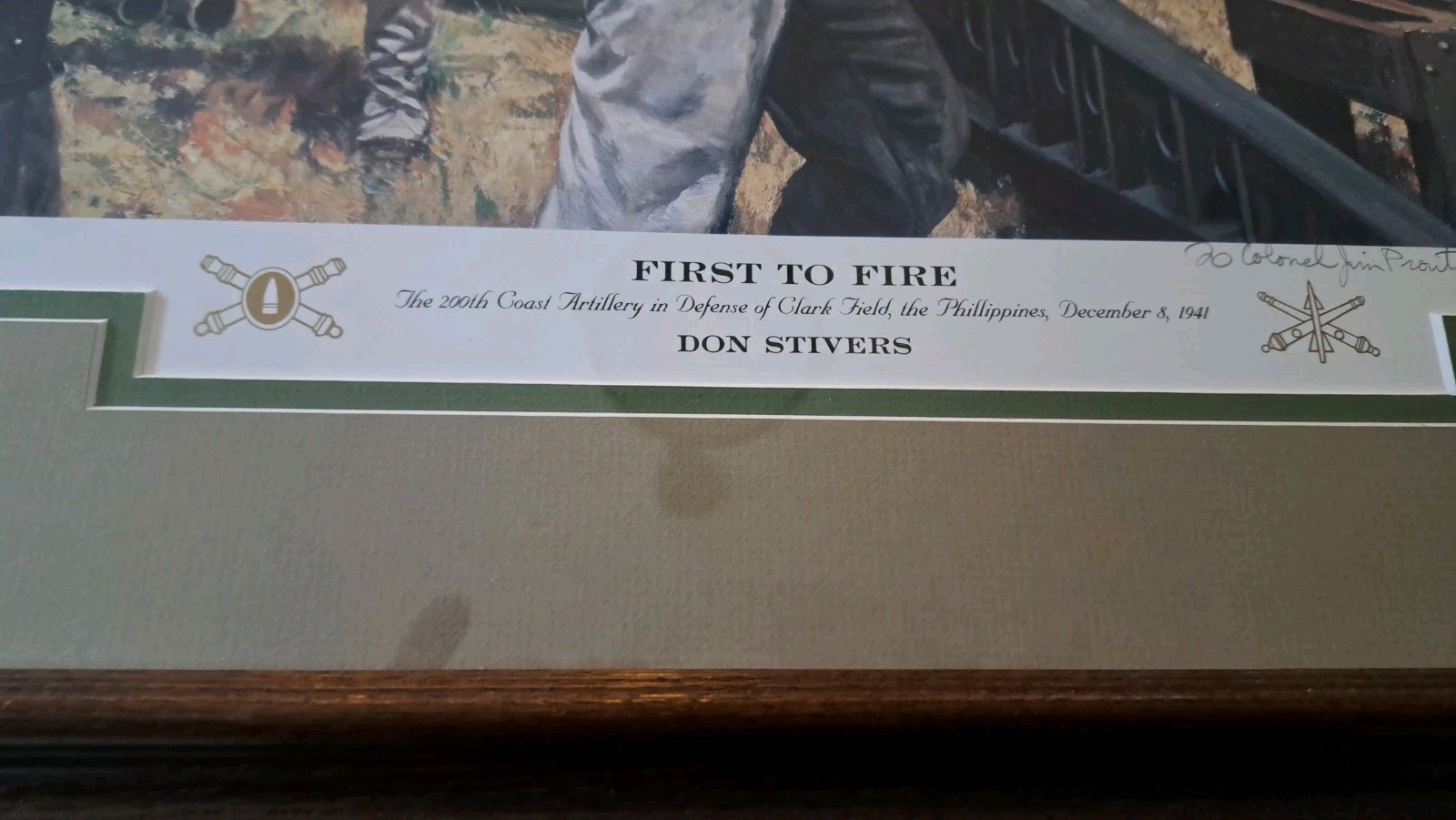 Don Stivers ” First To Fire ” Litho Signed & Numbered Professionally Framed
