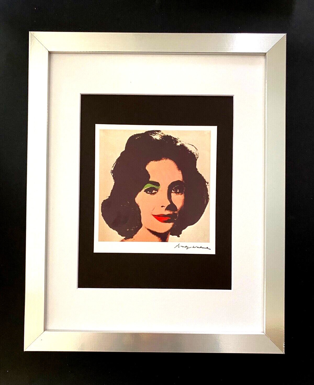 ANDY WARHOL + SIGNED 1980’s LIZ TAYLOR PRINT MOUNTED & FRAMED + BUY IT NOW!
