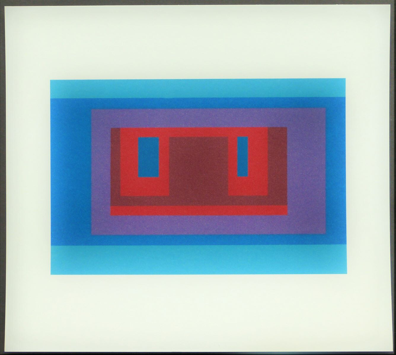 Josef Albers Color Print Graphic 1971 ” Variant of a Theme II “