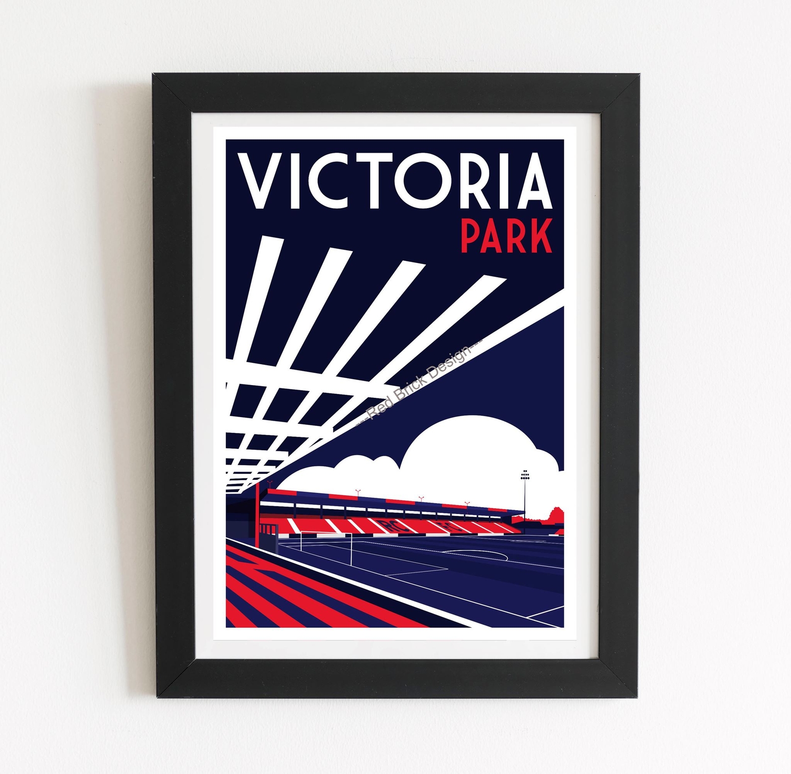 Ross County FC, Victoria Park, Retro art design print poster
