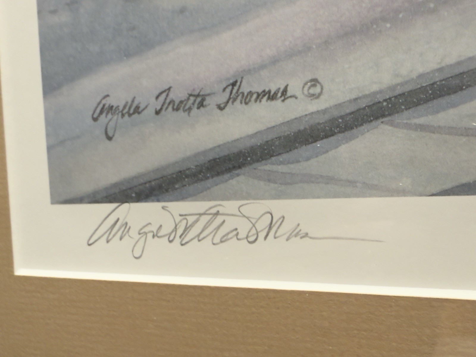 Angela Trotta Thomas Signed Print Shoreline Express Lionel Train Red Bank NJ 890
