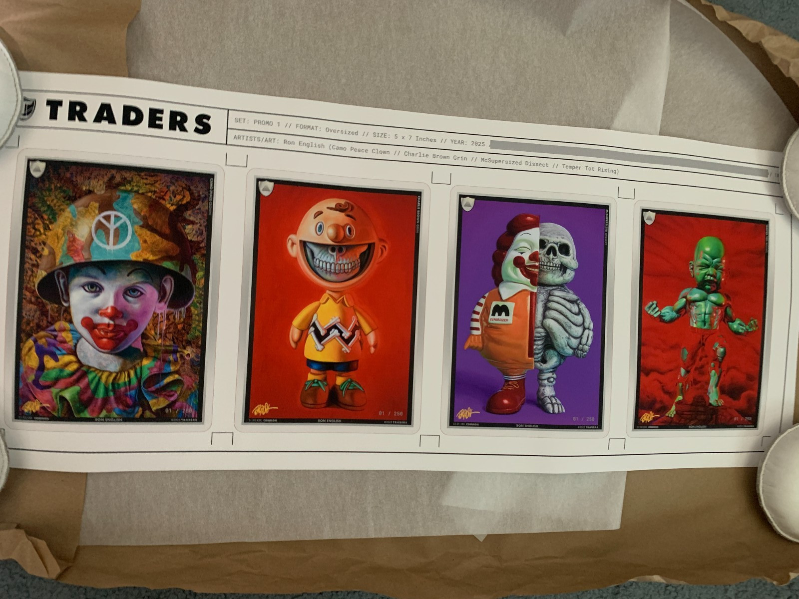 TRADERS Artist Trading Cards Uncut Printer Proof RON ENGLISH