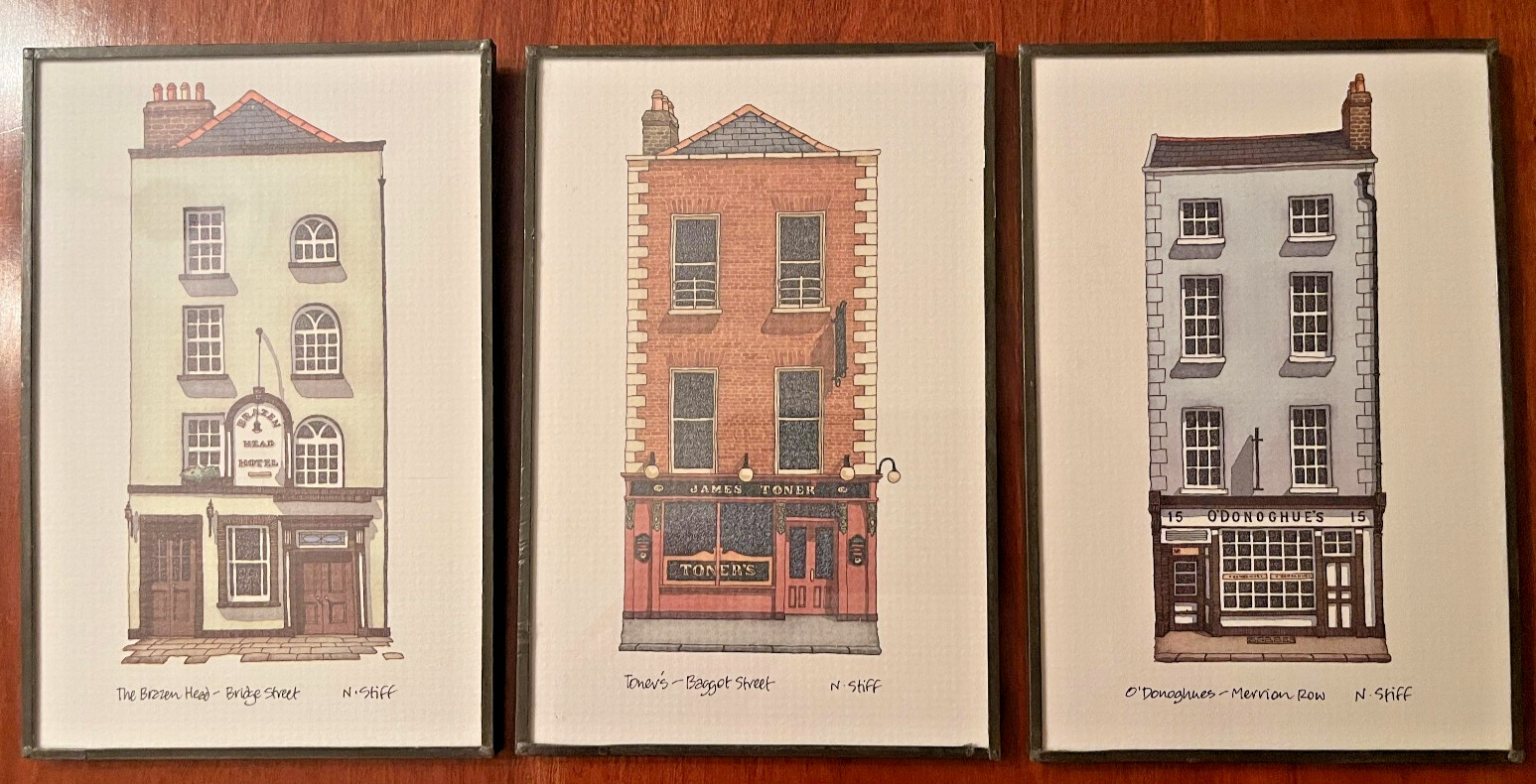 Pubs & Irish Shop Prints – Norman Stiff Bothar Bui Studios In Leaded Glass Frame