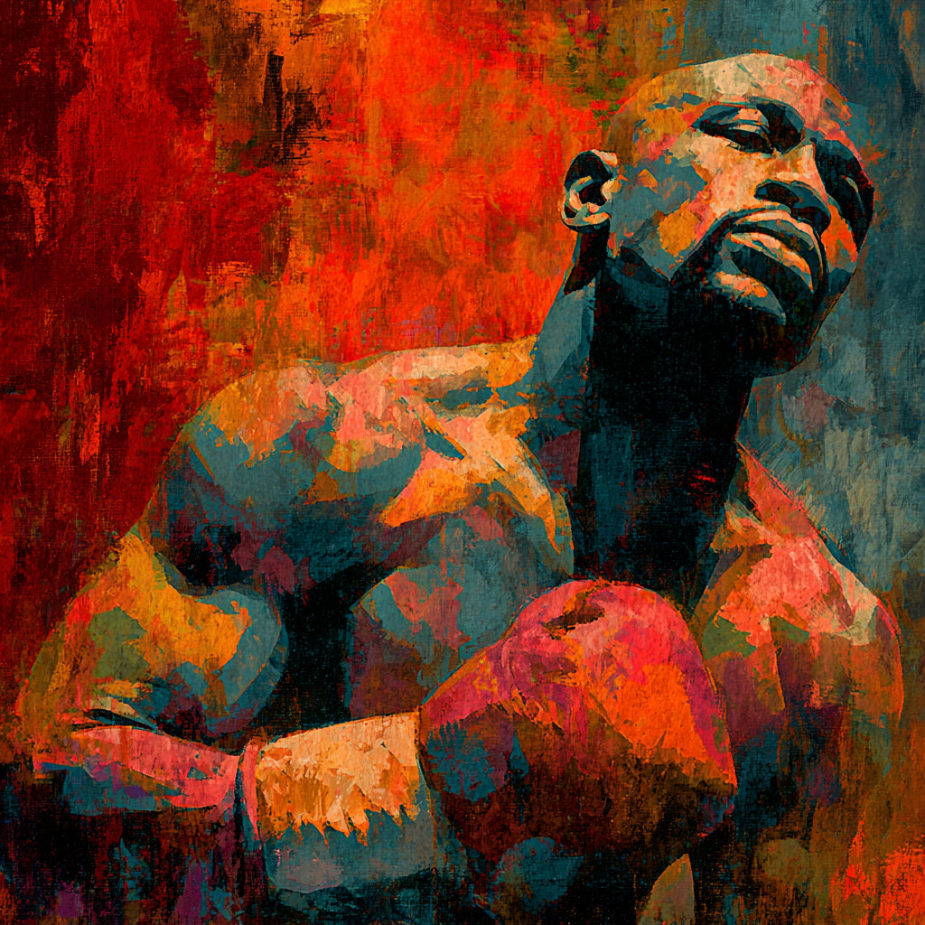Floyd Mayweather Jr Boxing 24×24 Giclée Art Print Ltd 1/25 Signed COA Rombley C5