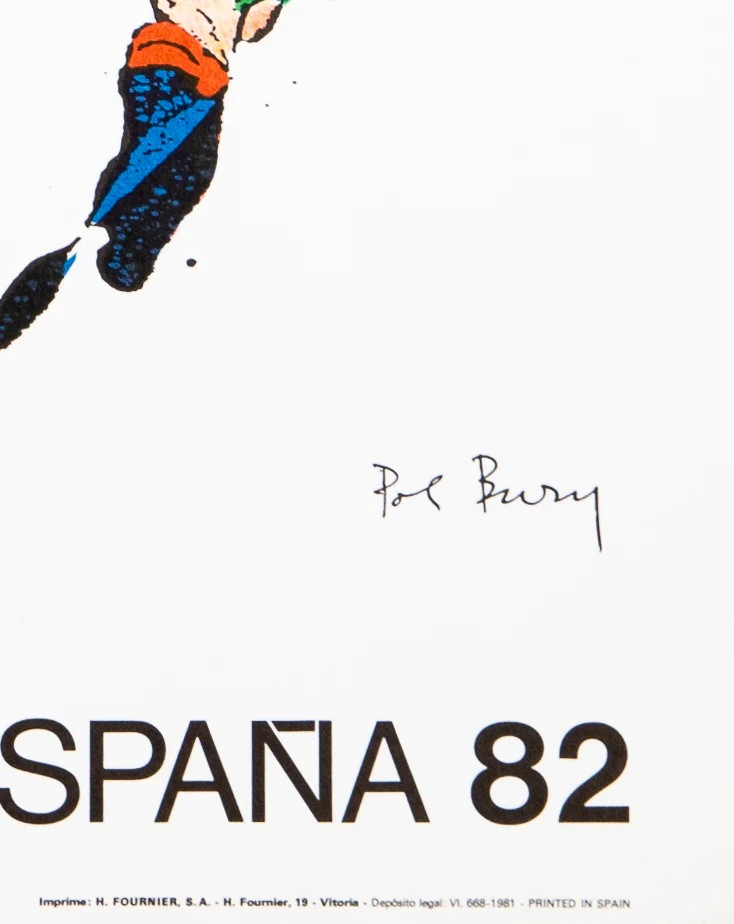 Pol BURY: 1982 FIFA World Cup – Signed Original Lithograph