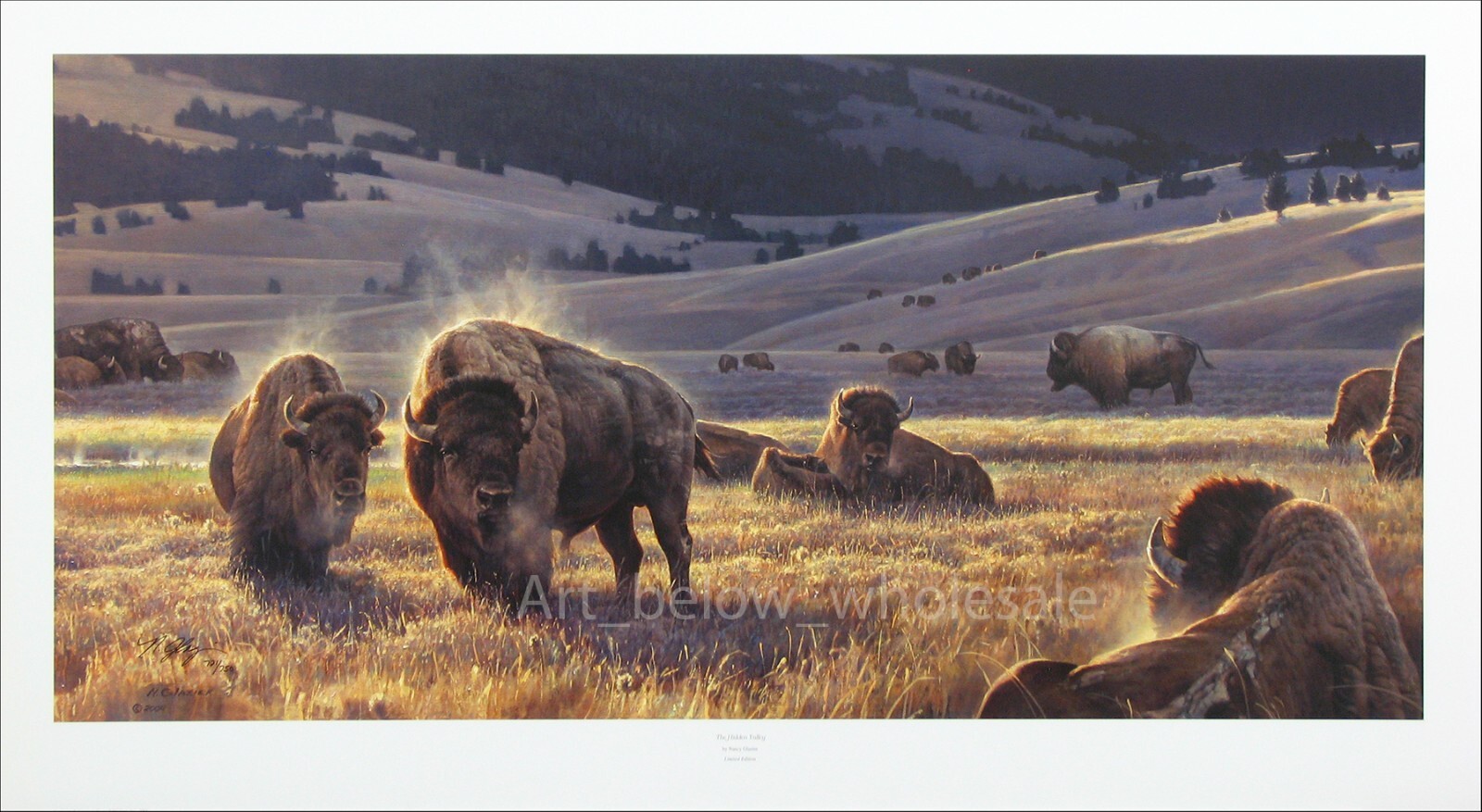Nancy Glazier The Hidden Valley Buffalo Signed & Numbered Limited Edition Print