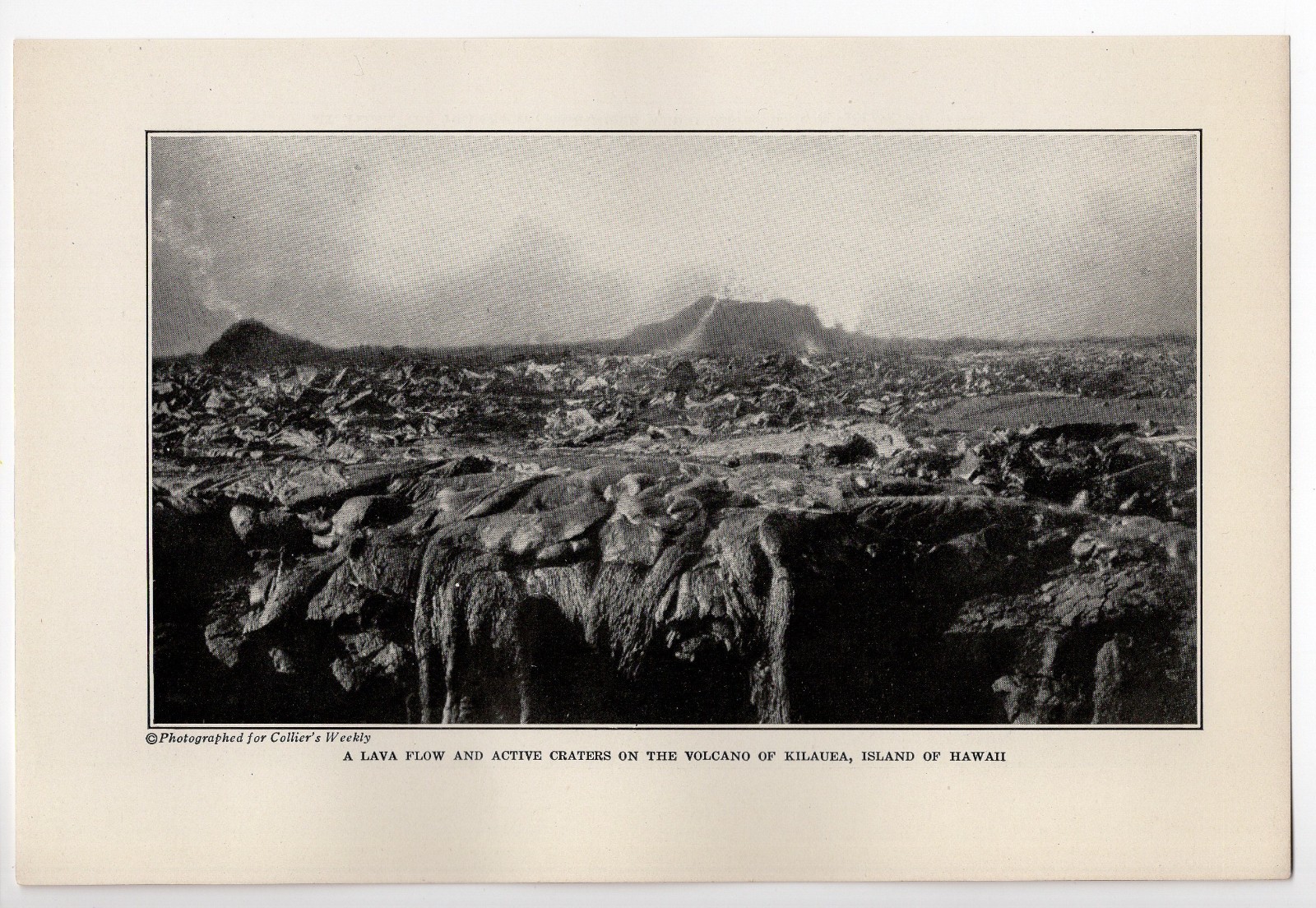 Kilauea Volcano Hawaii & Warsaw Grand Opera House 1921 Antique Print