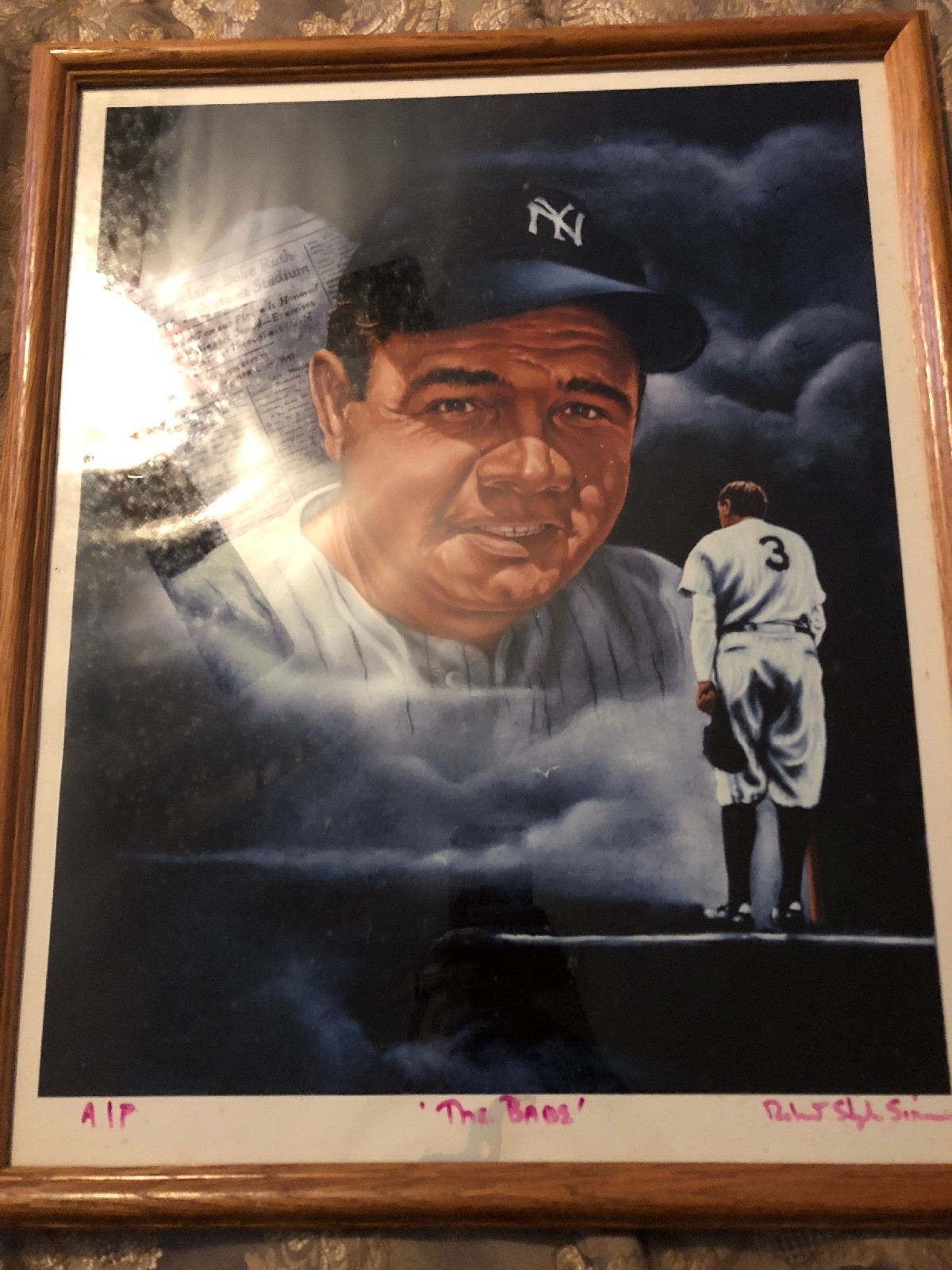 Robert Stephen Simon “The Babe” Signed And Framed Artist Proof
