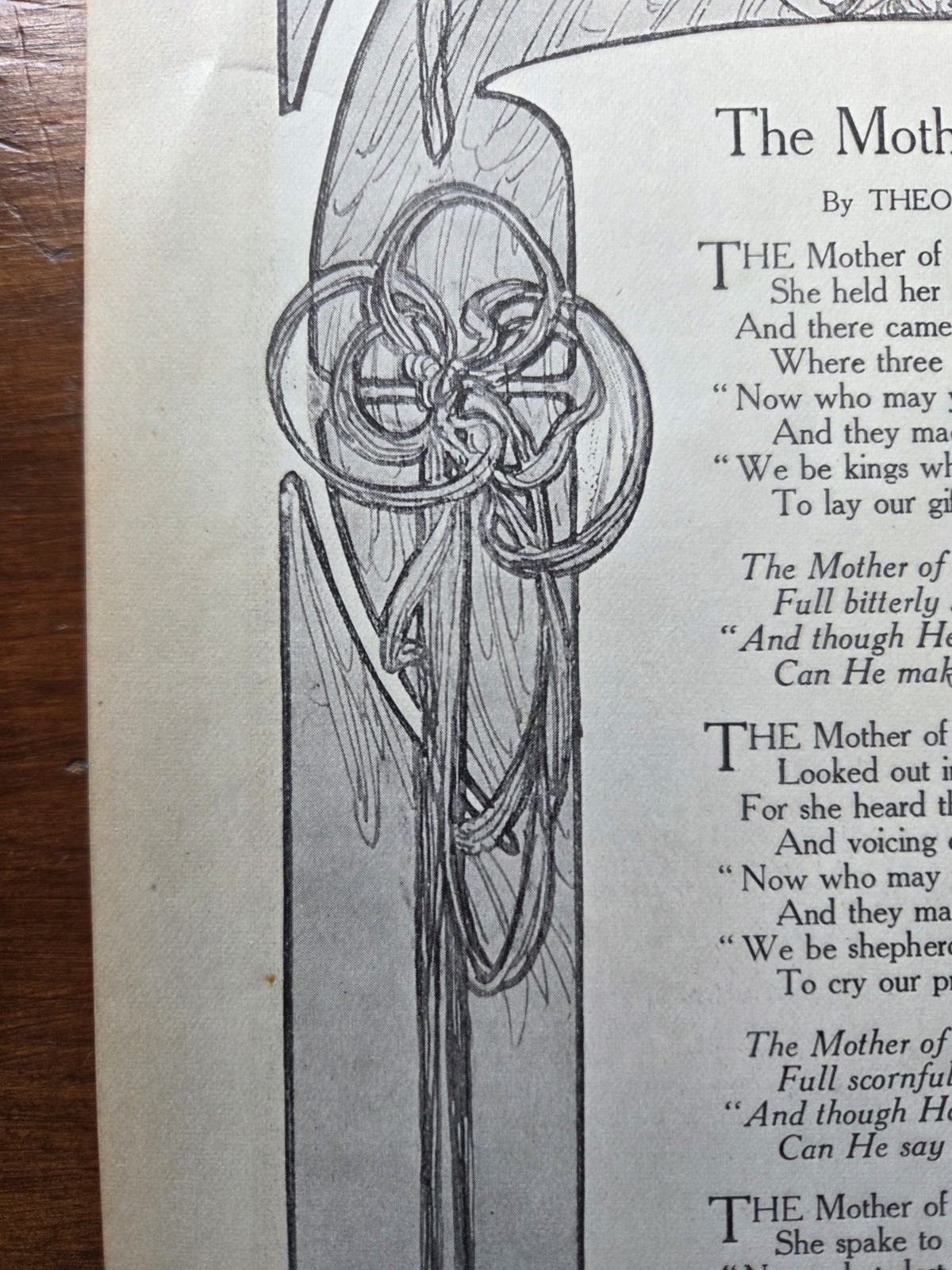 1905 Alphonse Mucha “The Mother and Bartimaeus” Color Print & Poem Set