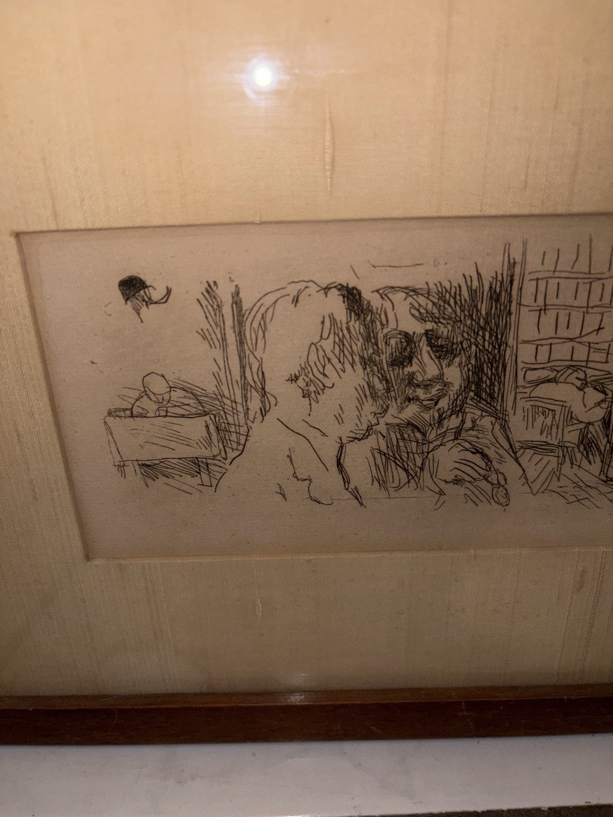 Pierre Bonnard Style Small Post Impressionist Etching French School? Men Talking