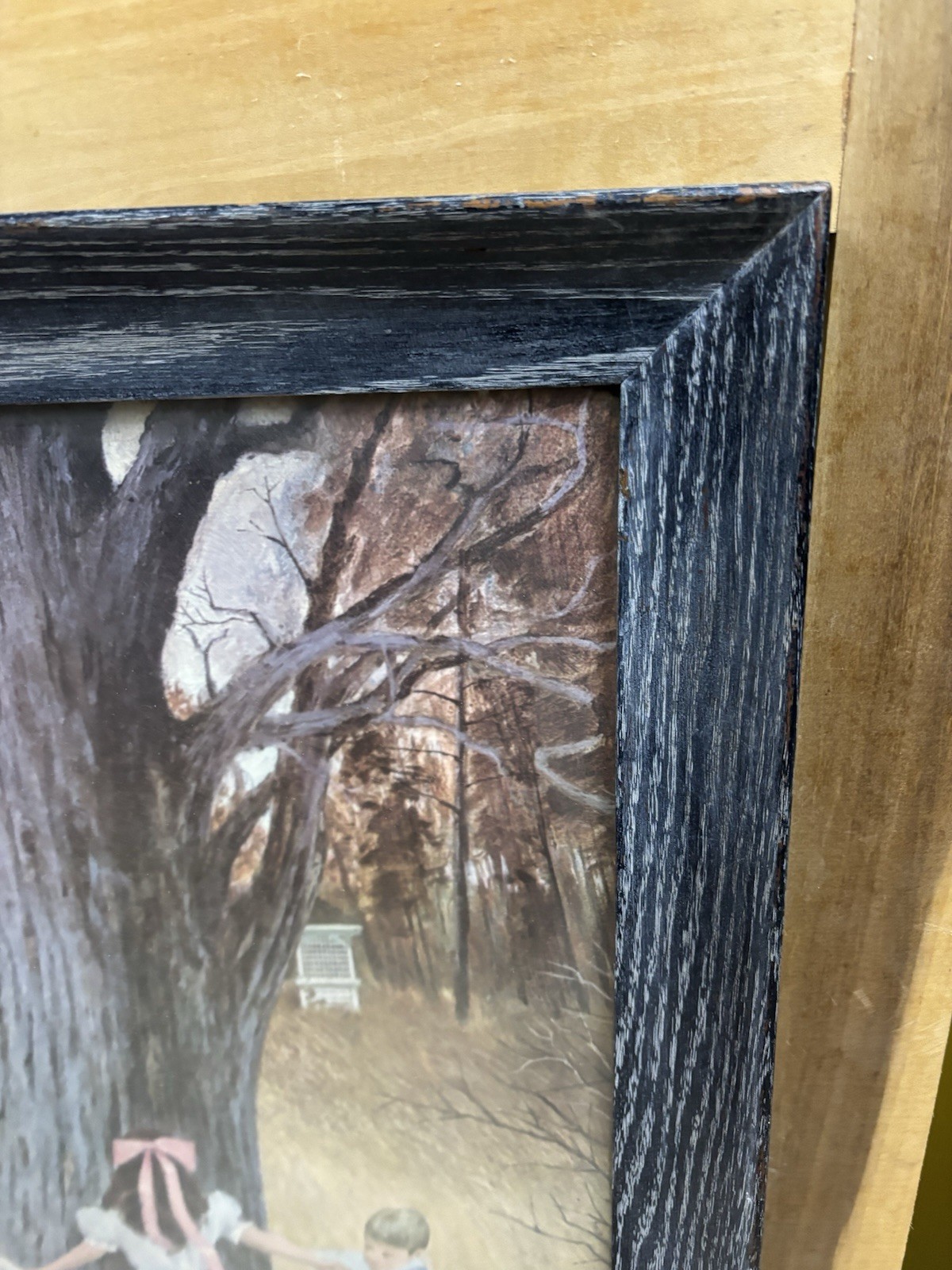 Framed GEORGE SOTTUNG “Childhood Days Round The Mulberry” circa 1950 Litho Print
