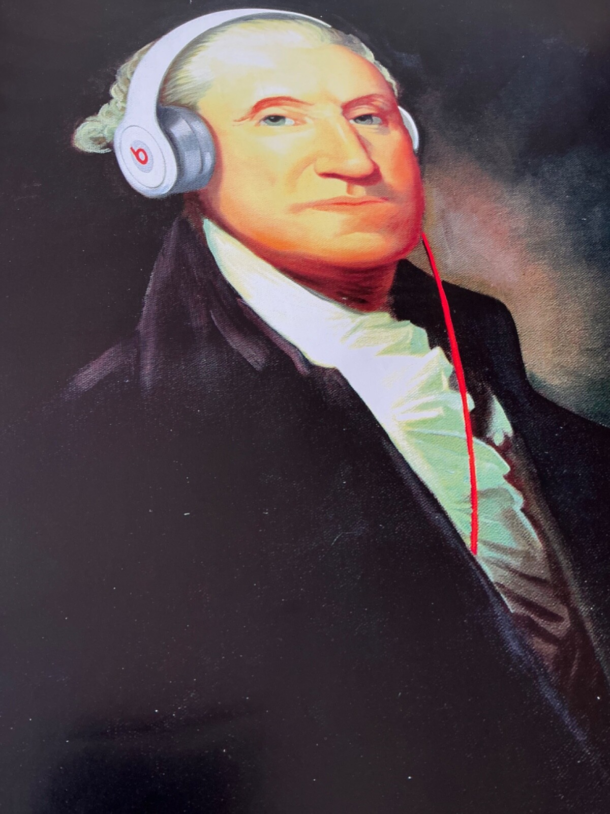 Mr Brainwash Washington with Headphones Poster RARE (Dr Beats /urban art)