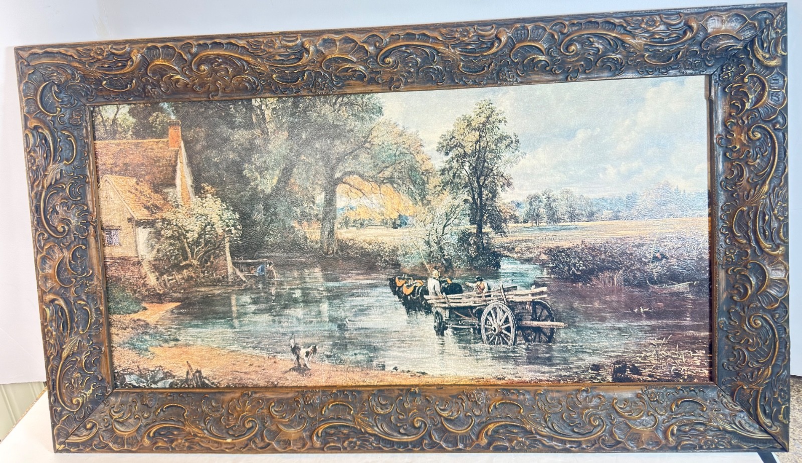 Framed John Constable The Hay Wain Print Ornate Vintage Style Wall Art