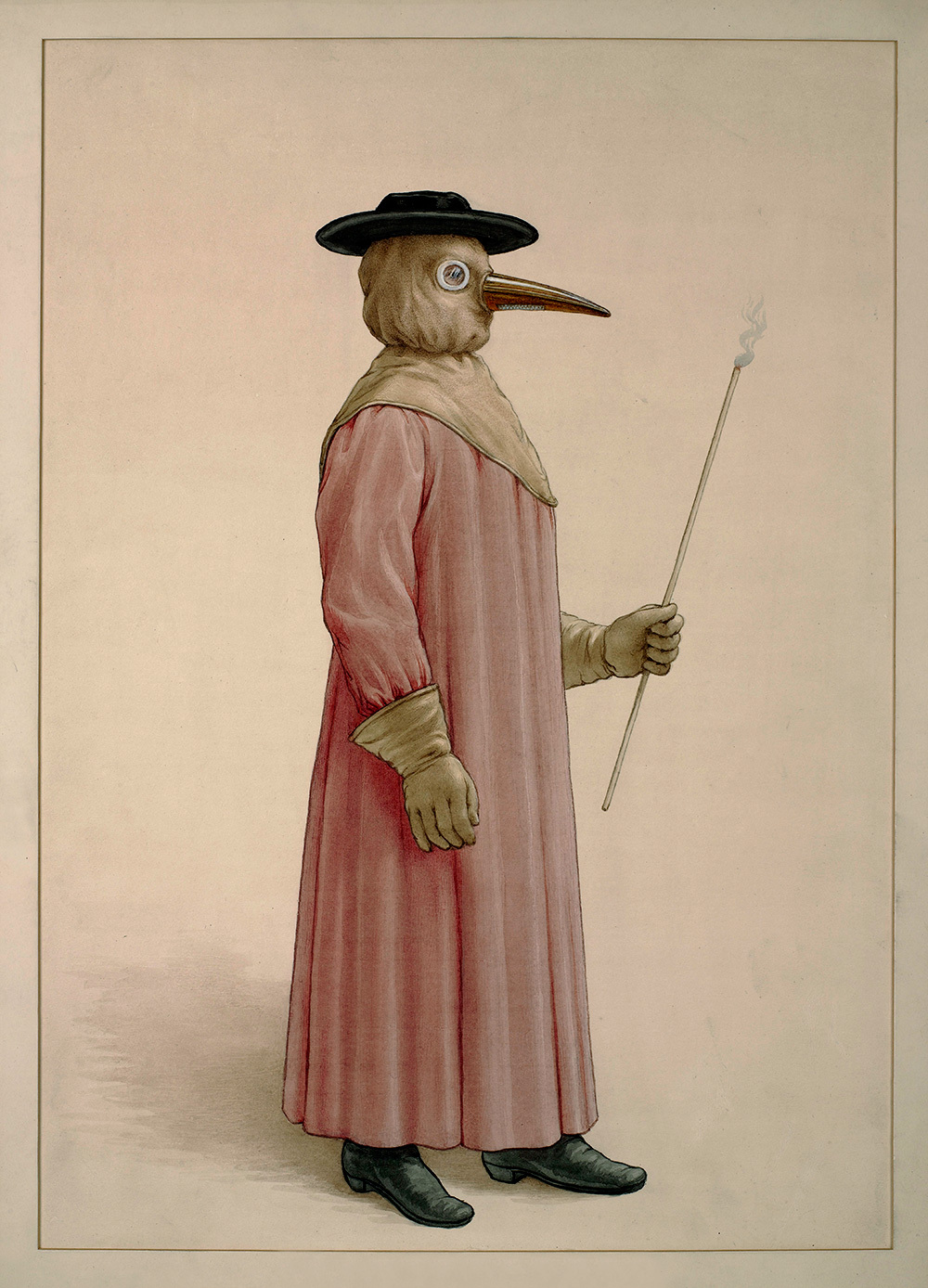 Medical Illustration : “Plague Doctor” (1910) — Giclee Fine Art Print