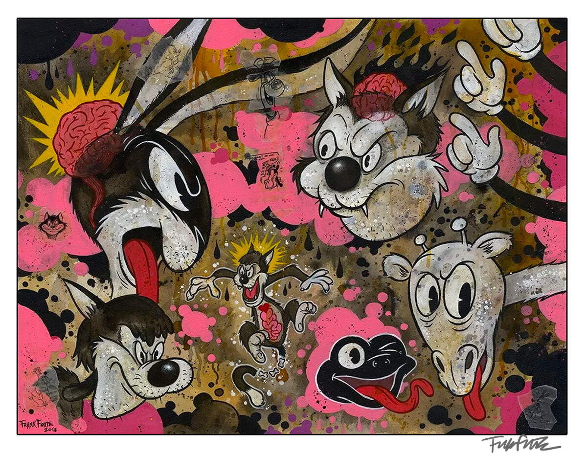 NIGHTMARISH VIBES 12×18″ signed print By Frank Forte Pop Surrealism Betty Boop
