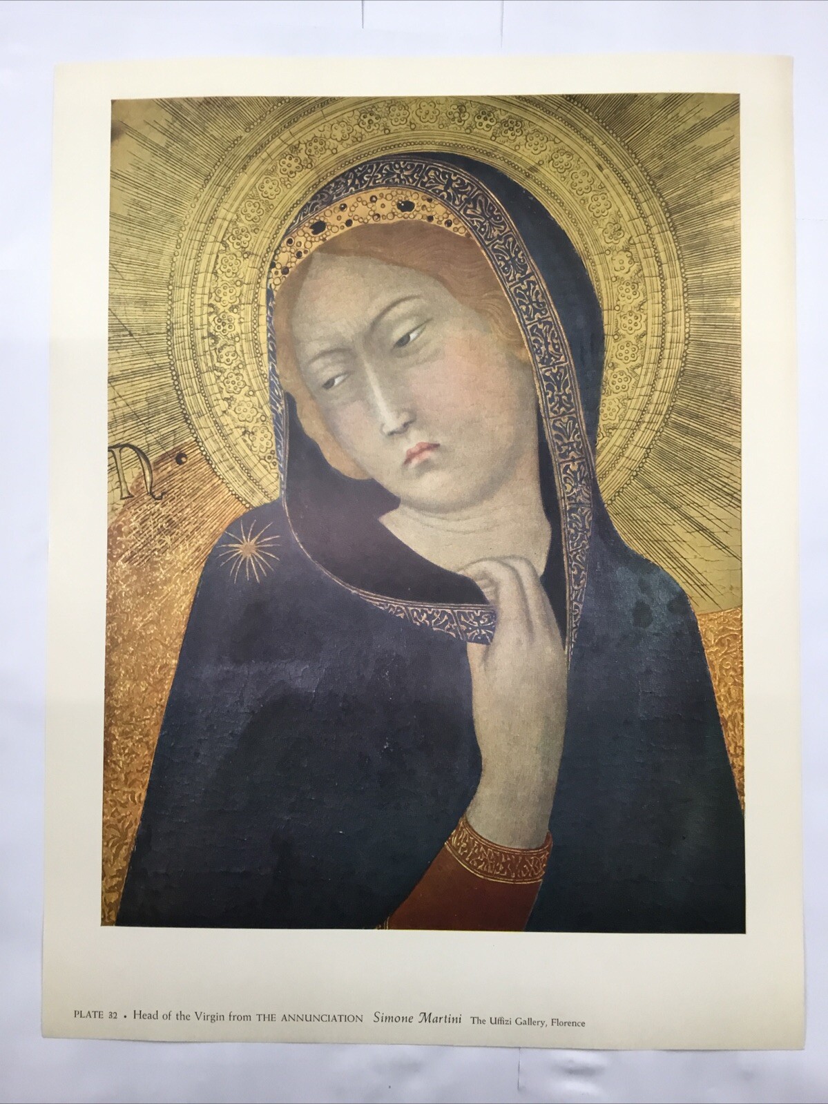 THE ANNUNCIATION Simone Martini Metropolitan Museum of Art 9×12″ Print Vintage