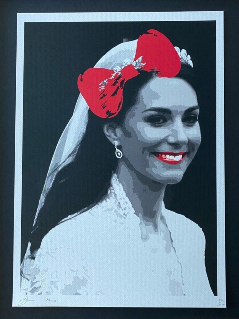 DEATH NYC Hand Signed Print Framed 16x20in COA POP ART PRINCESS OF WALES