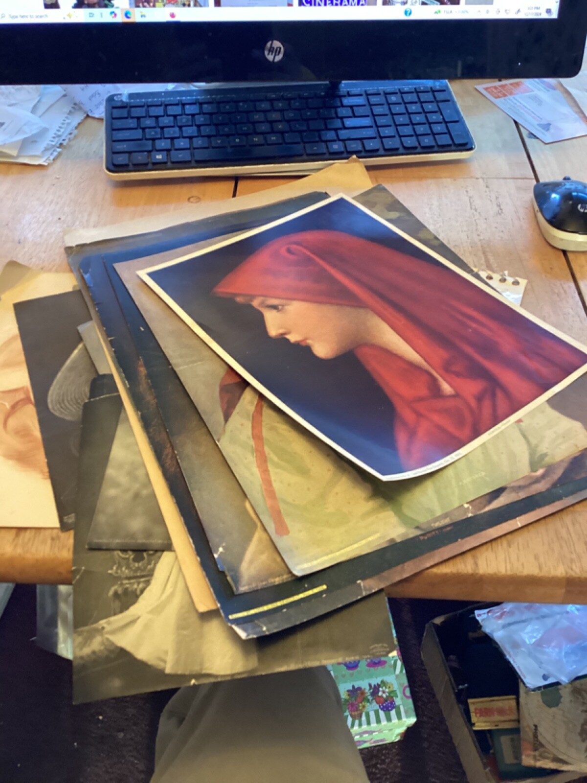Collection of antique prints.Pretty ladies etc