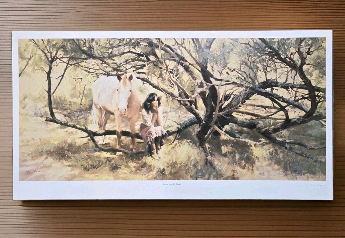 Oleg Stavrowsky Signed & Numbered Print “Come Into My Parlor” 33-3/8 × 13-7/8