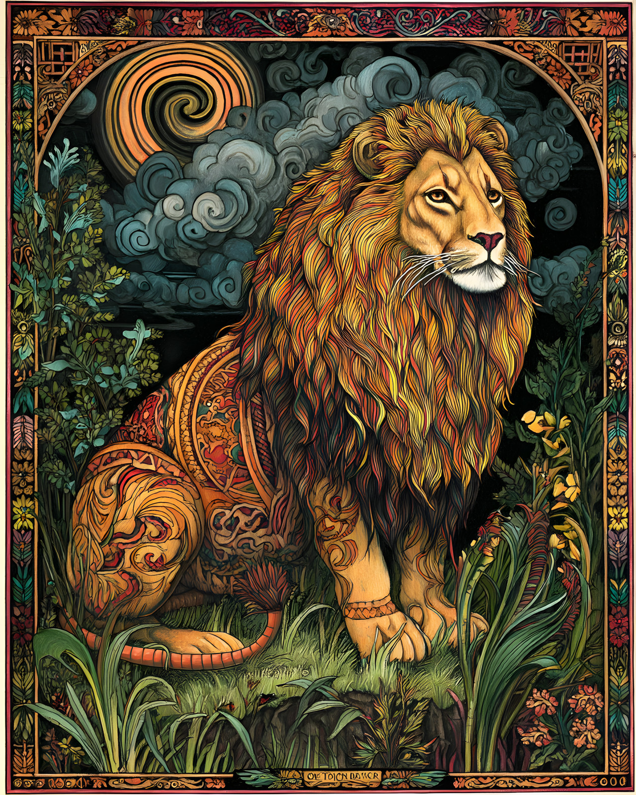 8×10 Majestic Lion Wildlife Safari Animal Art Print African Pride – 918858665