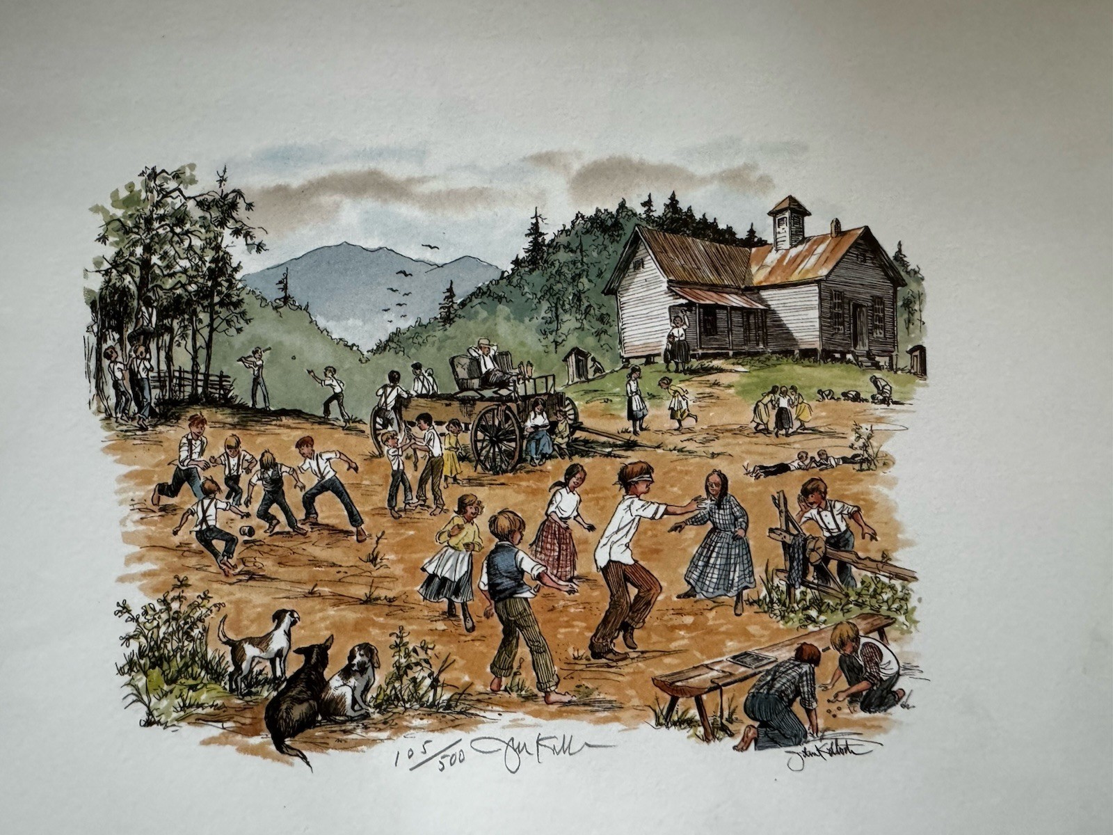 John Kollock 1999 Set 2 S&N Print 105/500 Kitchen Garden & Recess 9×12