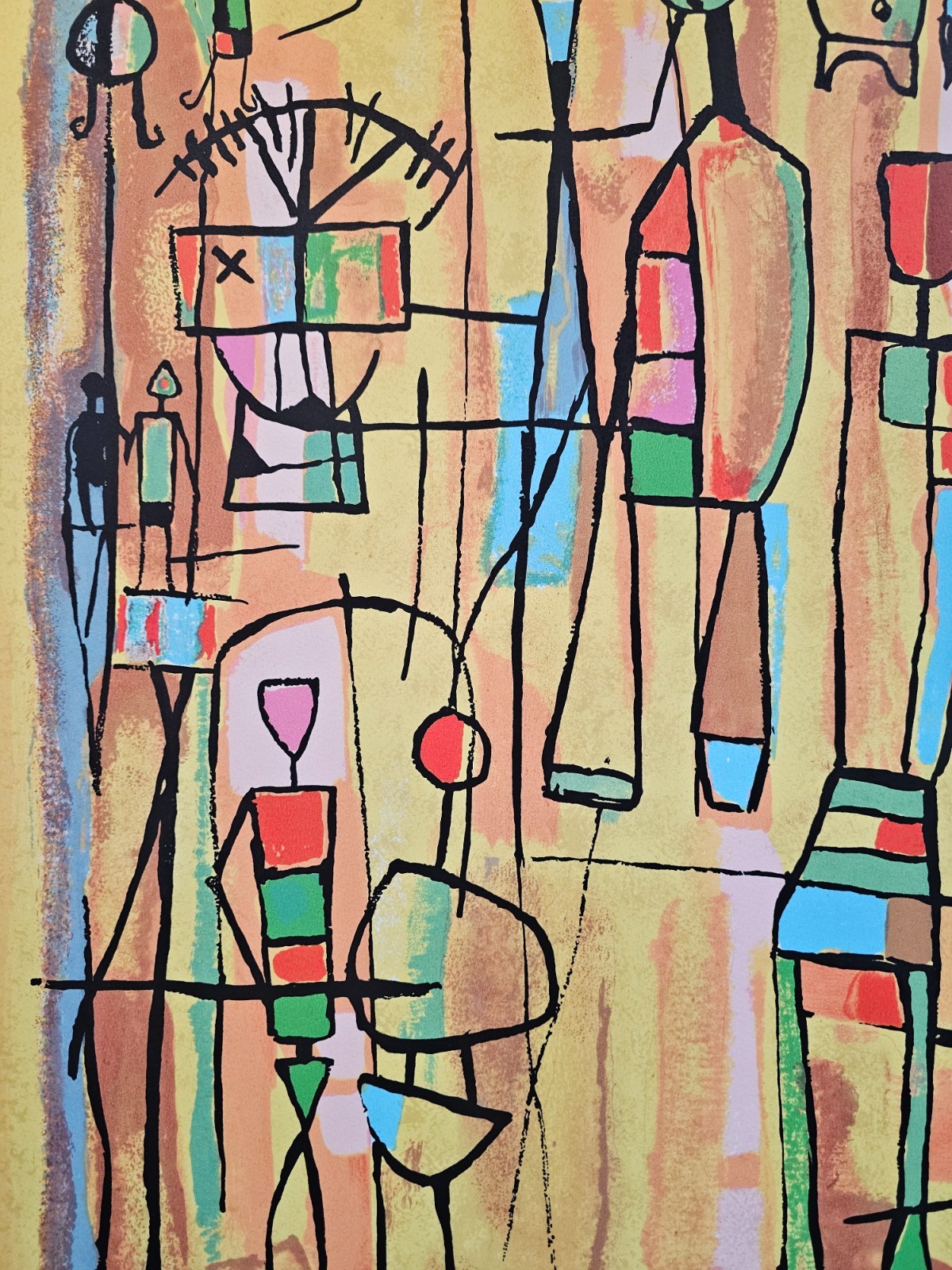 MAYEU PASSA Silent Drama Hand Signed Original Lithograph French Artist color art