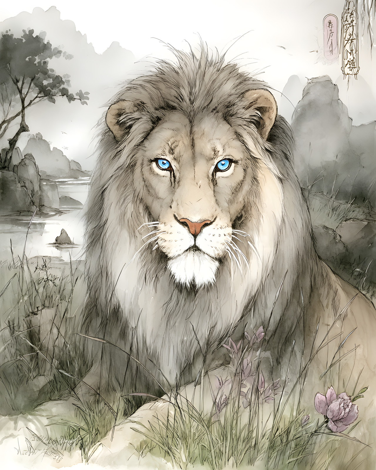8×10 Majestic Lion Wildlife Safari Animal Art Print African Pride – 240666740