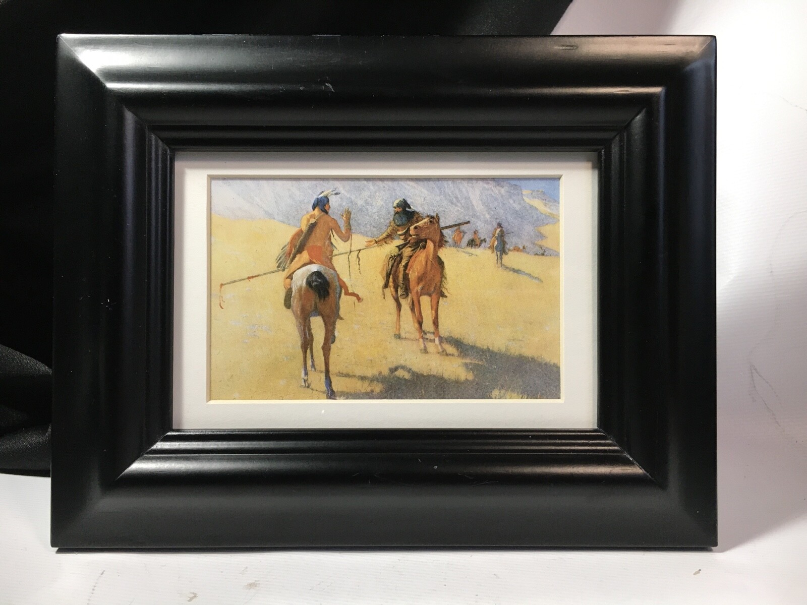 Frederick Remington Print The Parley Old West Art Framed Cowboys Indians