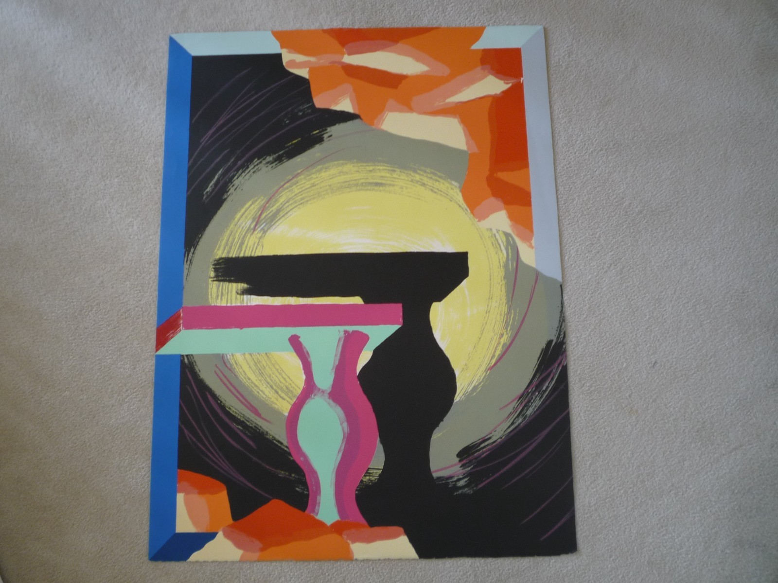 Jedd Garet Listed Artist “Orange Rocks” 46/50 Signed Lithograph Cirrus Editions
