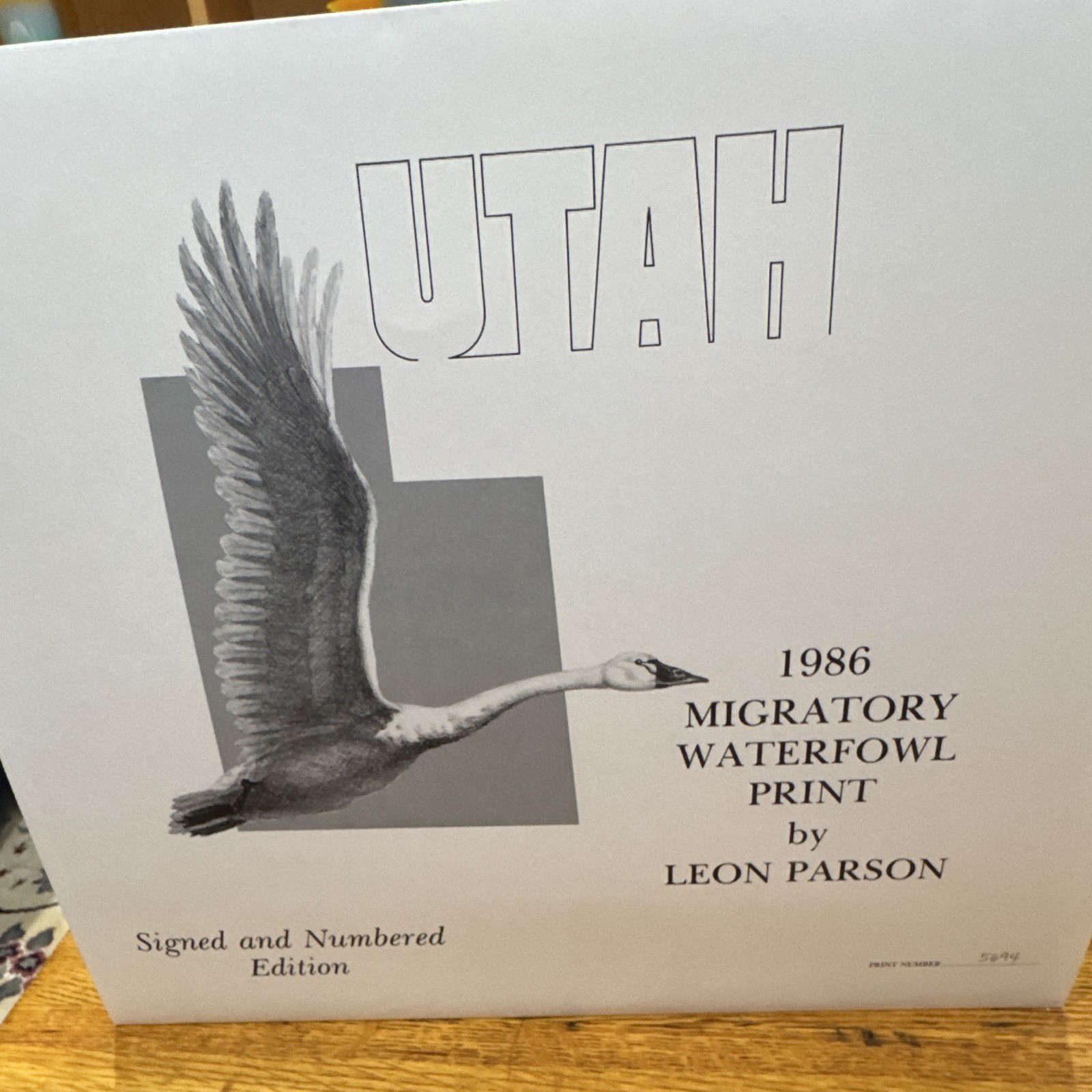 Leon Parson 1986 Migratory Waterfowl Birds Print Signed Numbered Limited Ed
