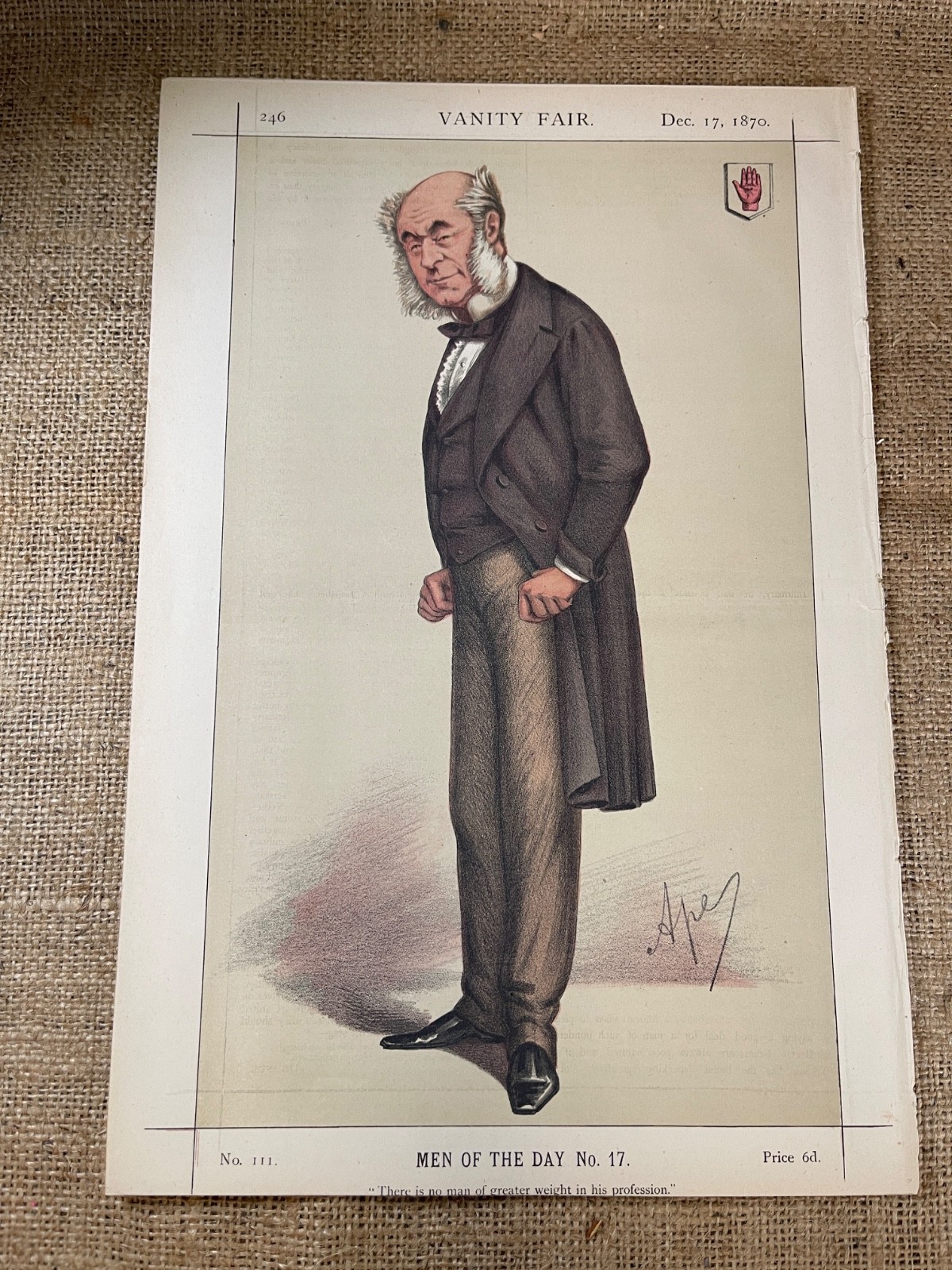 1869-73 Vanity Fair Men of the Day Lithographs Original 18 different Portraits